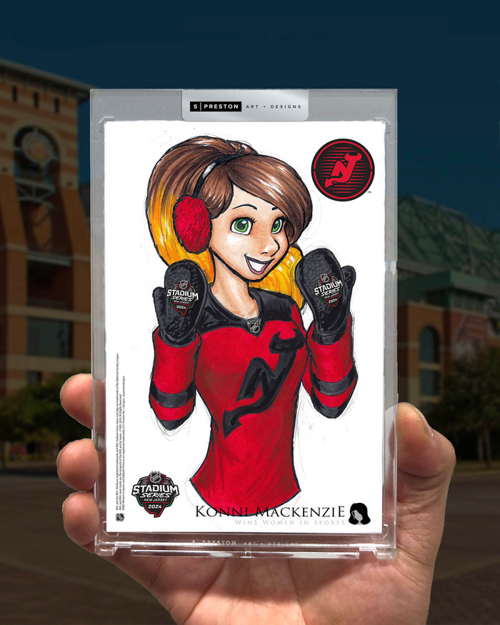 WinS® NHL Konni Mackenzie 2024 Stadium Series Limited Edition Art Slab - New Jersey Devils