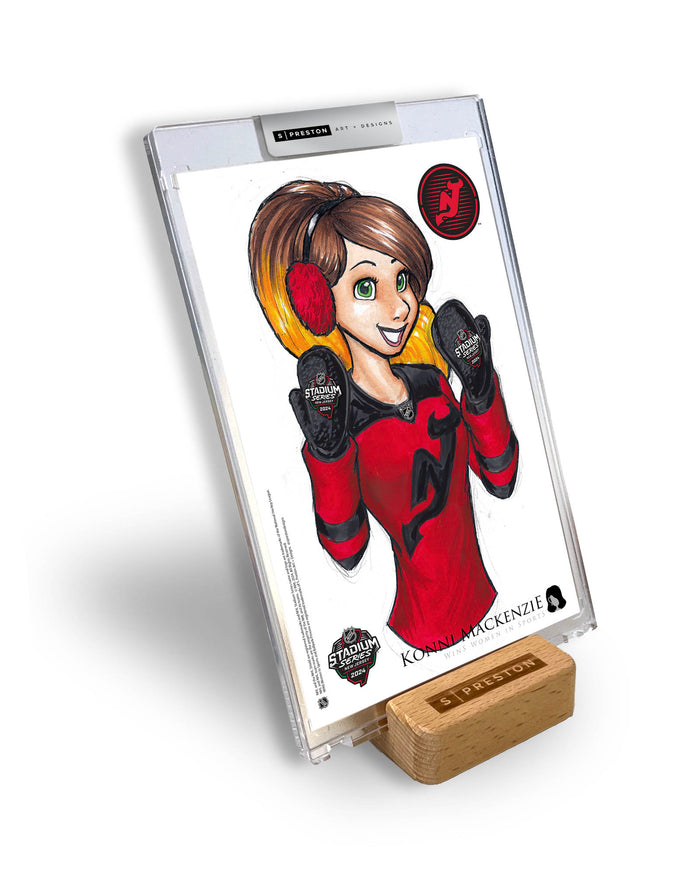 WinS® NHL Konni Mackenzie 2024 Stadium Series Limited Edition Art Slab - New Jersey Devils