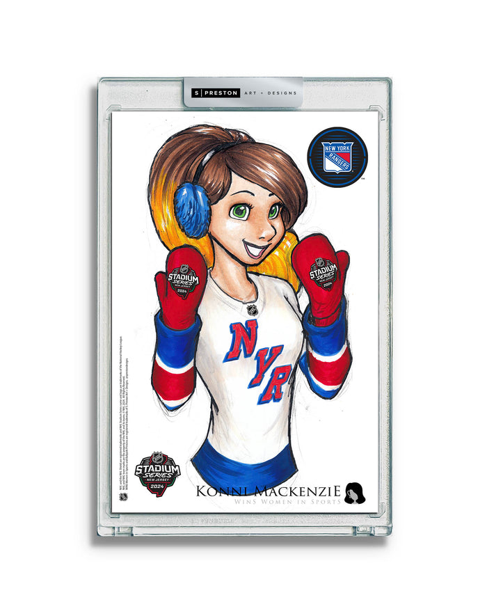 WinS® NHL Konni Mackenzie 2024 Stadium Series Limited Edition Art Slab - Rangers