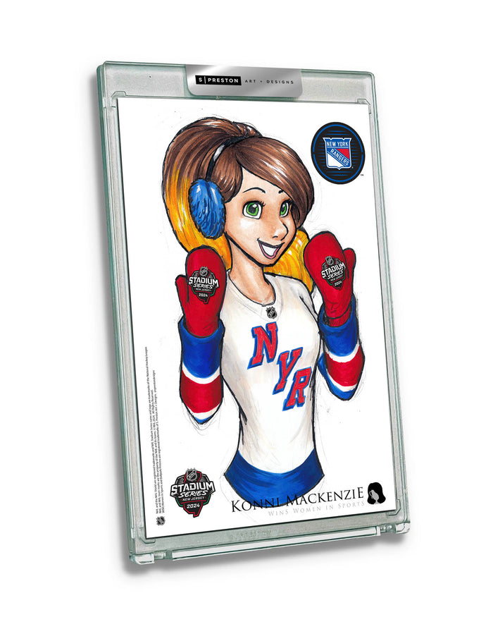 WinS® NHL Konni Mackenzie 2024 Stadium Series Limited Edition Art Slab - Rangers