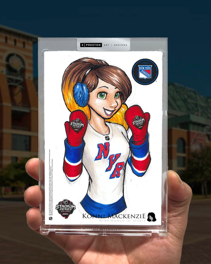 WinS® NHL Konni Mackenzie 2024 Stadium Series Limited Edition Art Slab - Rangers