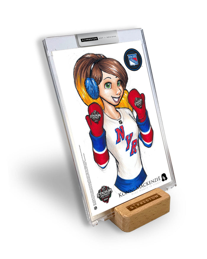 WinS® NHL Konni Mackenzie 2024 Stadium Series Limited Edition Art Slab - Rangers
