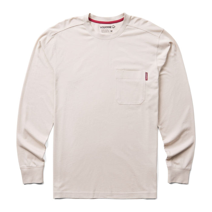 Wolverine Men's Classic Long Sleeve Pocket T-Shirt Long Sleeve T-Shirts Wolverine Stone 2XL Reg