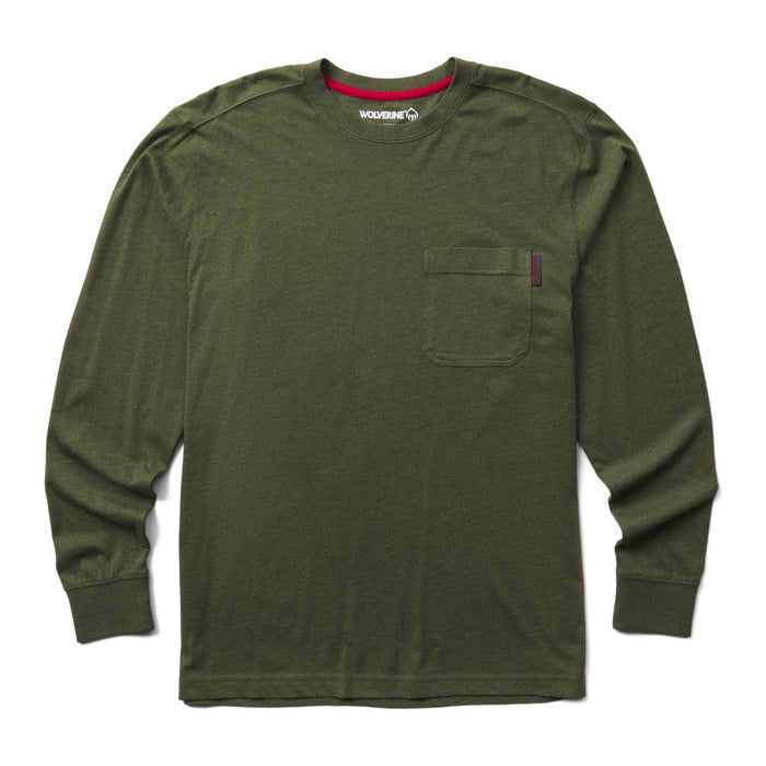 Wolverine Men's Classic Long Sleeve Pocket T-Shirt Long Sleeve T-Shirts Wolverine Grove 2XL Reg