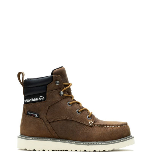 Wolverine Women's Trade Wedge 6" Moc-Toe Steel Toe Work Boot Work Boots Wolverine Sudan Brown 10 M