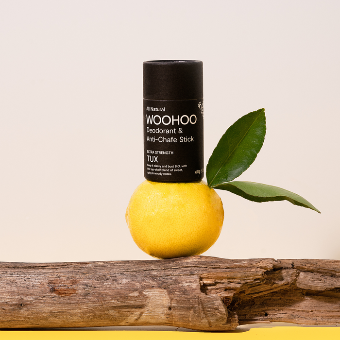 Woohoo Natural Deodorant & Anti-Chafe Stick (Tux) 60g