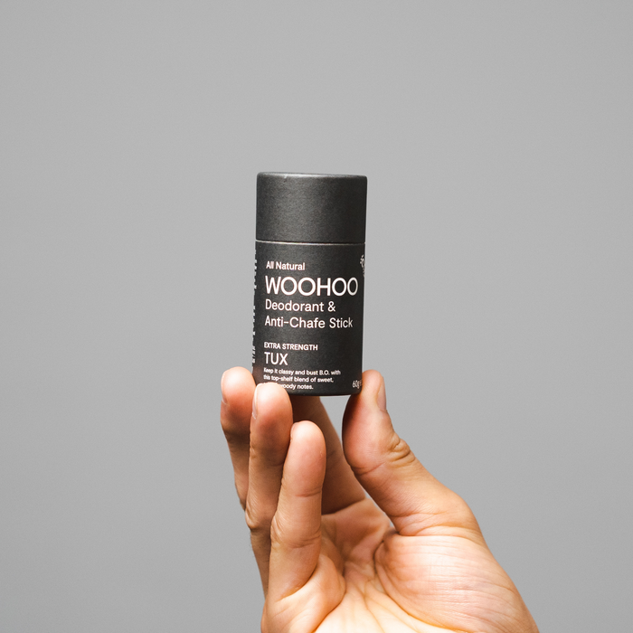 Woohoo Natural Deodorant & Anti-Chafe Stick (Tux) 60g