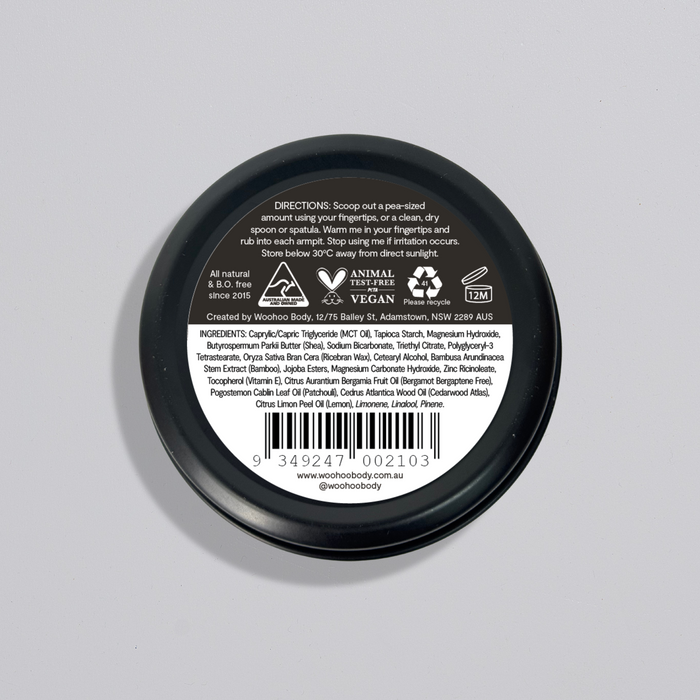 Woohoo Natural Deodorant Paste (Tux) 60g