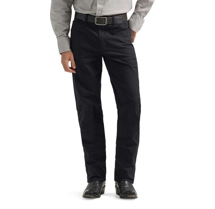 Wrangler Men's Cowboy Cut Tough Comfort Regular Fit Pant Pants Wrangler Caviar 30 30 Inseam