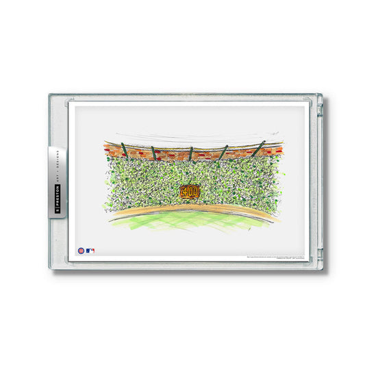 Wrigley Field Ink Sketch Limited Edition Art Slab