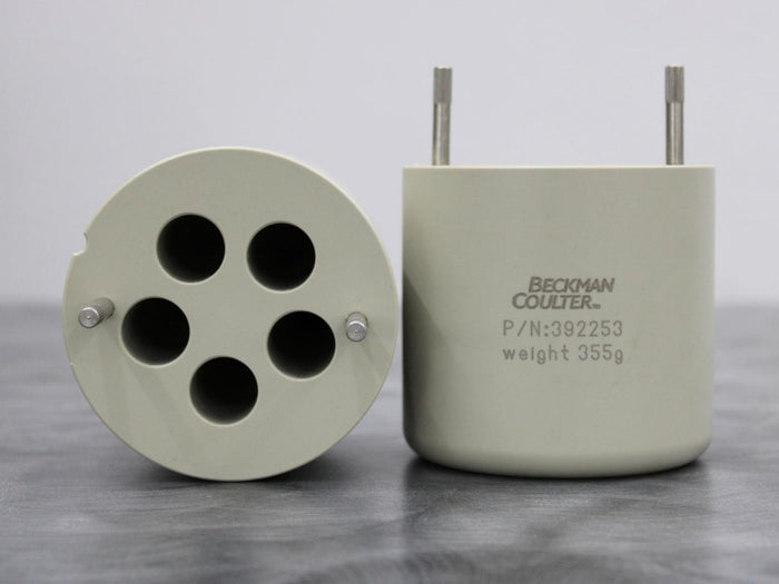 x2 Beckman Coulter 392253 Centrifuge Rotor Bucket Tube Adapters