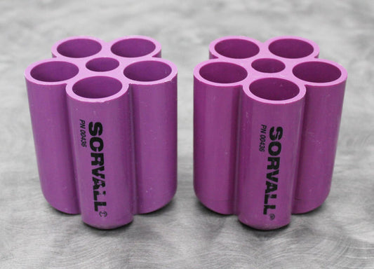 x2 Sorvall 00436 Centrifuge Rotor Adapters 5x50mL Tube Adapters