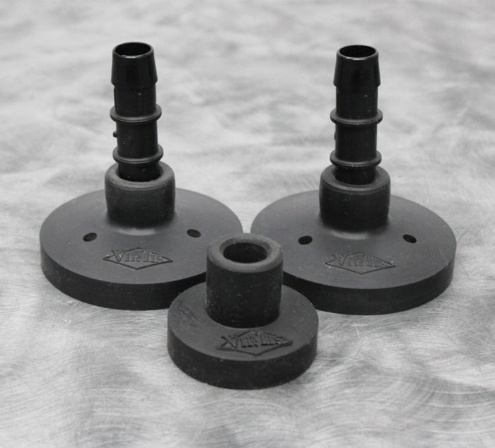 x3 VirTis Fast Freeze Snap-On Lids 1 Sm. for 40-150mL & 2 Wide Mouth 600-2000mL