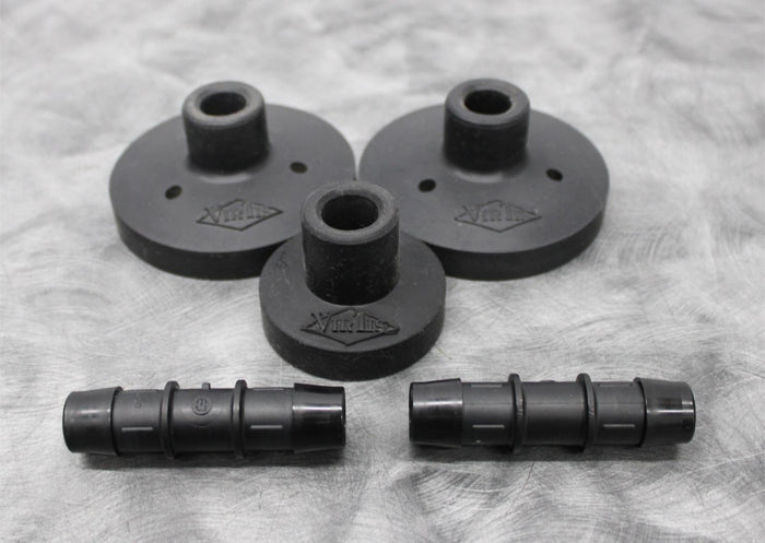 x3 VirTis Fast Freeze Snap-On Lids 1 Sm. for 40-150mL & 2 Wide Mouth 600-2000mL