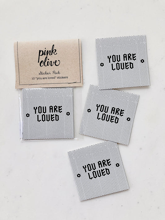 you are loved tile sticker set