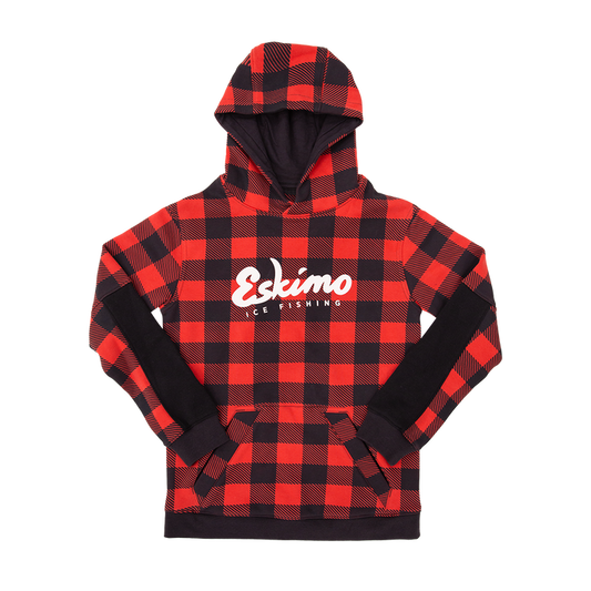 Youth Retro Buffalo Plaid Hoodie