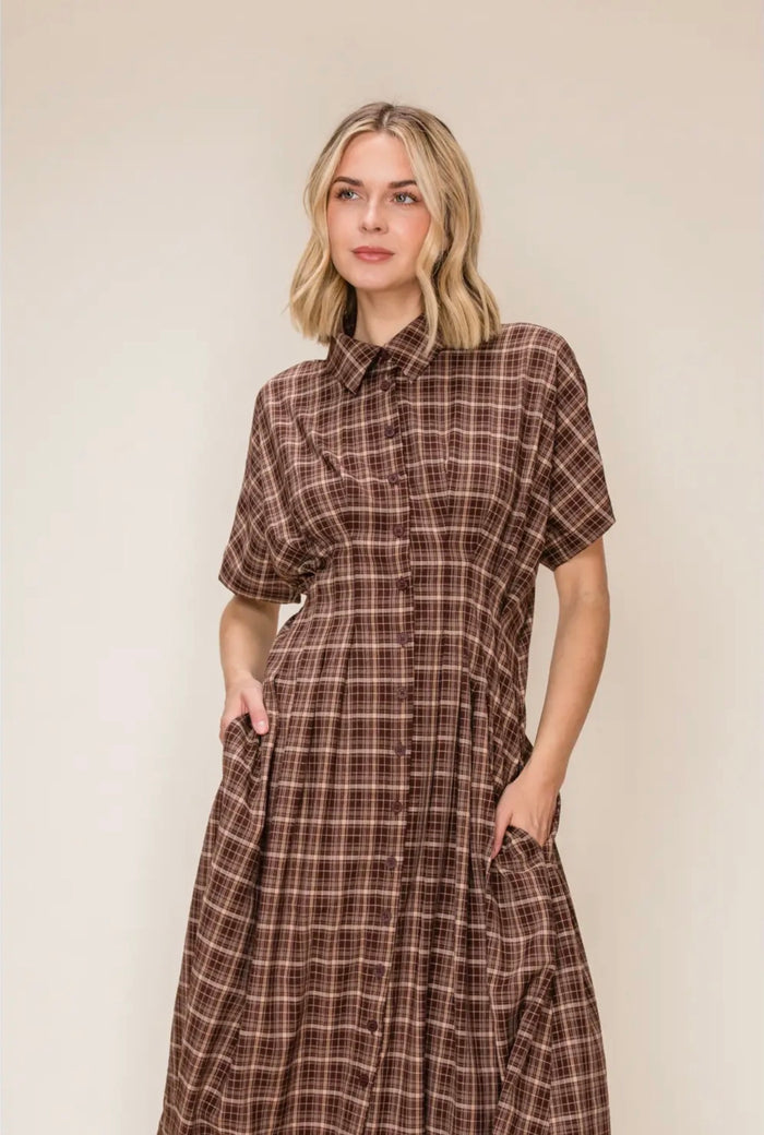 Zuleica Corset Bodice A-Line Midi Dress